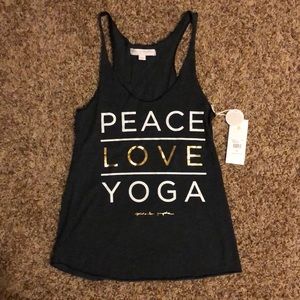 XS NWT Peace, Love, Yoga Tank